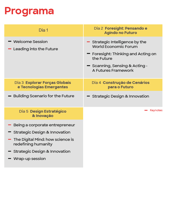 Programa Futures Strategic Design Innovation Pt
